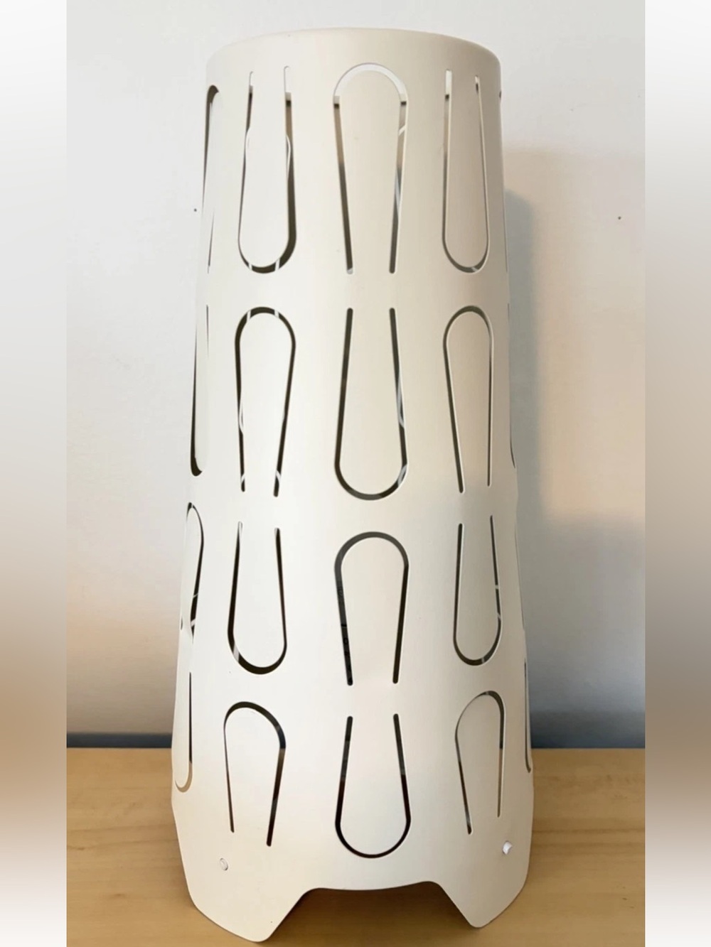 90s IKEA KAJUTA Lamp David Wahl Design White Adjustable Cutout Metal 12" Retro